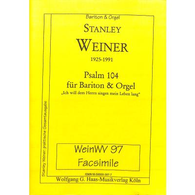 Psalm Ich Will Dem Herrn Singen Mein Leben Lang Notenbuch De