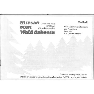 Mir San Vom Wald Dahoam Notenbuch De