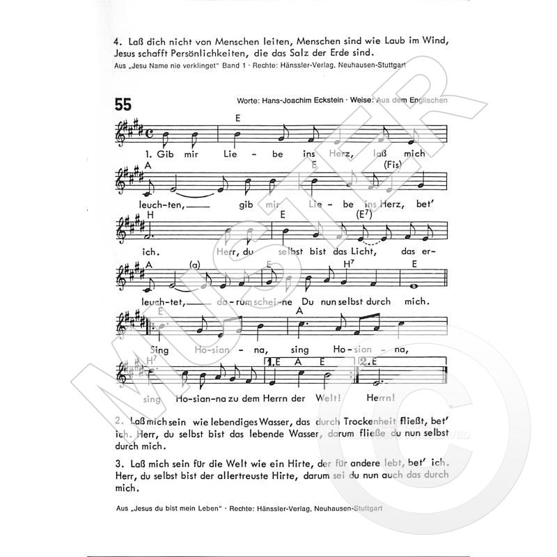 Jesus Songs 1 Von Burow L Corbach Dieter Kleu H Mo 007 Noten