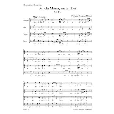 9790006455539 - Sancta Maria mater dei KV 273 9790006455539 - Sancta Maria mater dei KV 273