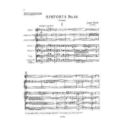 9790012105541 - Sinfonie 44 e-moll Hob 1 44 (Trauer)