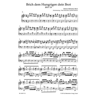 Kantate 39 Brich dem hungrigen dein Brot BWV 39 Notenbuch.de