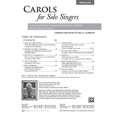 0038081397276 - Carols for solo singers - medium high
