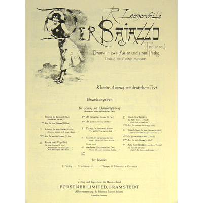 9790002000184 - Flammte auf sein Auge (Bajazzo Vogellied) 9790002000184 - Flammte auf sein Auge (Bajazzo Vogellied)