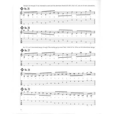 Intervallic designs for jazz guitar