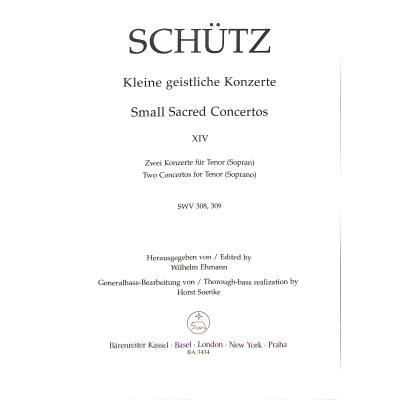 9790006434374 - Kleine geistliche Konzerte 14 9790006434374 - Kleine geistliche Konzerte 14