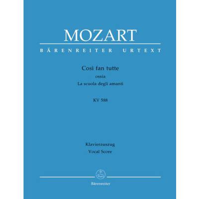 9790006451906 - Urtext   Cosi fan tutte KV 588 Klavierauszug - Wolfgang Amadeus Mozart Kartoniert (TB)