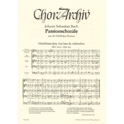 9790006477401 - Choräle aus der Matthaeus Passion