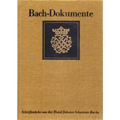 9783761800256 - Bach Dokumente 1