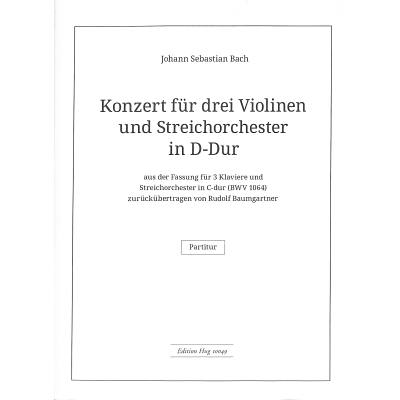 9790202802281 - Konzert D-Dur nach BWV 1064