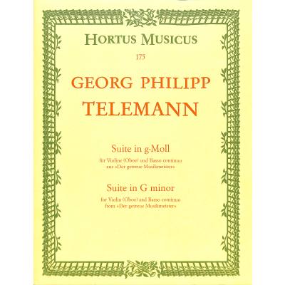 9790006003624 - Suite g-moll (der getreue Musikmeister)