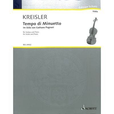 9790001106764 - - GEBRAUCHT Tempo di Minuetto im Stile von Gaetano Pugnani Violine und Klavier (Kreisler Klassische Manuskripte) - Preis vom 02062023 050629 h