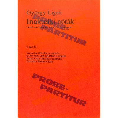 9790001016032 - Inaktelki notak - Lieder aus Inaktelke