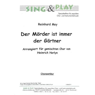 Der Mörder ist immer der Gärtner Notenbuch.de