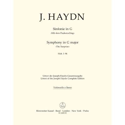 9790006503988 - Sinfonie 94 G-Dur Hob 1 94 (Paukenschlag)