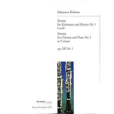 9790004170908 - Brahms - GEBRAUCHT BRAHMS - Sonata Op120 nº 1 en Fa menor para Clarinete y Piano (Urtext) - Preis vom 02062023 050629 h