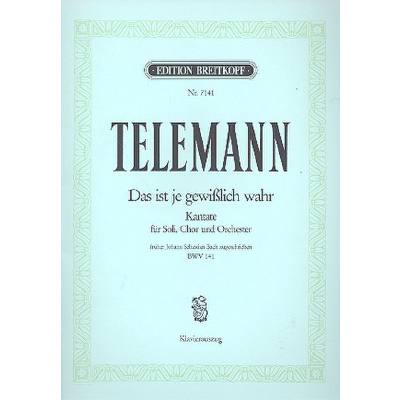 9790004172957 - Kantate 141 Das ist je gewisslich wahr BWV 141