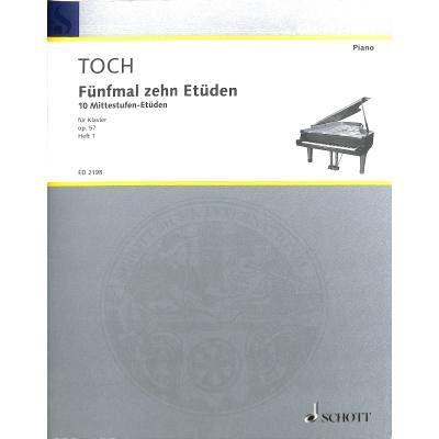 9790001036375 - 10 Mittelstufen Etüden 1 op 57