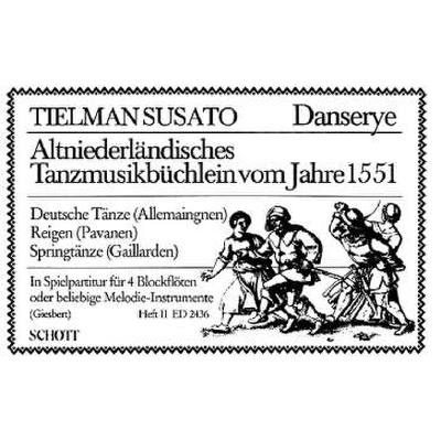 9790001037457 - Giesbert Franz Julius - GEBRAUCHT Altniederländisches Tanzbüchlein vom Jahre 1551 Danserye Band 2 4 Blockflöten (SSSA AATB ASTT ATTB AAAB SSST ua) oder andere Melodie-Instrumente  Schlagwerk ad libitum Spielpartitur - Preis vom 05072023 043534 h