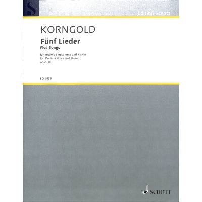 9790001053228 - 5 Lieder op 38