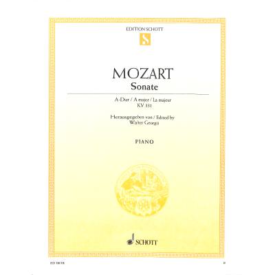 9790001086134 - Sonate 11 A-Dur KV 331 (300I) (Alla turca) 9790001086134 - Sonate 11 A-Dur KV 331 (300I) (Alla turca)