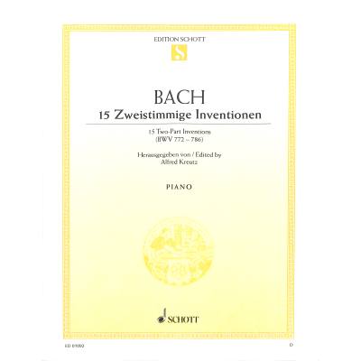 9790001086813 - 15 zweistimmige Inventionen BWV 772-786