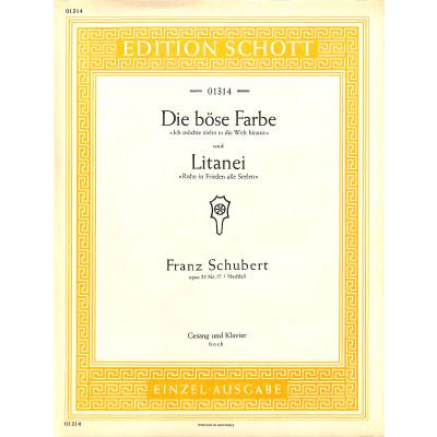 9790001087230 - Die böse Farbe D 795 + Litanei op 25 17 D 343