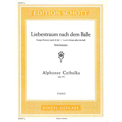 9790001089883 - LIEBESTRAUM NACH DEM BALL OP 356