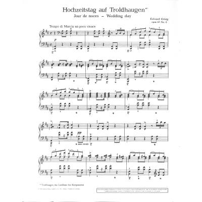 Hochzeitstag Auf Troldhaugen Op 656 Notenbuch De