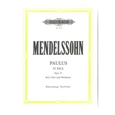 9790014007652 - Paulus op36 Klavierauszug - Felix Mendelssohn Bartholdy Kartoniert (TB)