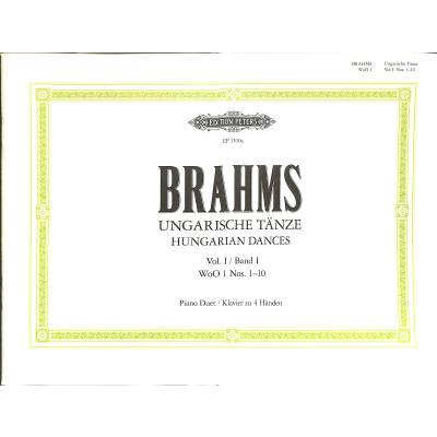 9790014009427 - Ungarische Tänze für Klavier zu 4 HändenBd1 - Johannes Brahms Geheftet