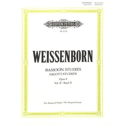 9790014010225 - Fagott-Studien Heft 2 für Fortgeschrittene op 8 (Deutsch   Englisch) - Julius Weissenborn Kartoniert (TB)