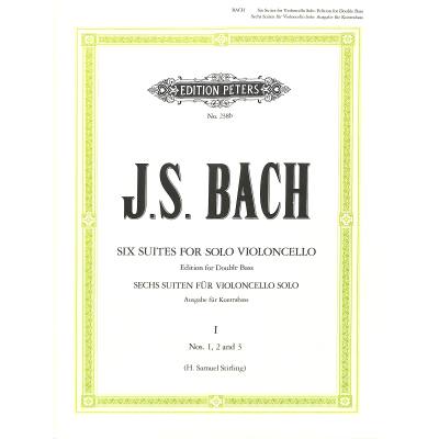 6 Suiten Bd 1 (Nr 1-3) nach BWV 1007-1012