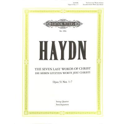 9790014003791 - Quartett op 51 - die sieben letzten Worte Jesu