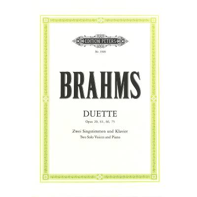 9790014019501 - Duette für 2 Singstimmen und Klavier op 20 61 66 75 - Johannes Brahms Geheftet