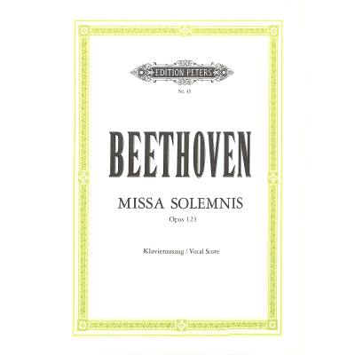 9790014001506 - Missa solemnis für 4 Solostimmen Chor und Orchester D-Dur op 123 Klavierauszug - Ludwig van Beethoven Kartoniert (TB)