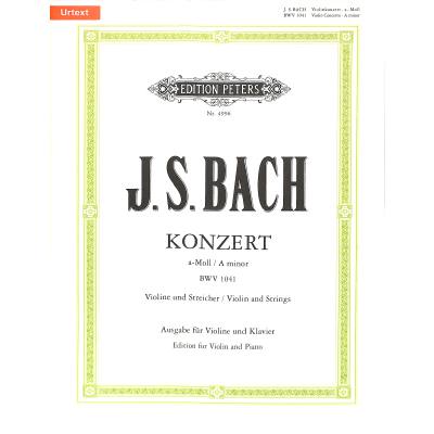 9790014035334 - Violinkonzert a-Moll BWV 1041 Klavierauszug - Johann Sebastian Bach Kartoniert (TB)