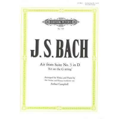 9790577083063 - Air aus der Suite Nr3 D-Dur Bearbeitung Violine und Klavier Klavierpartitur u Violinstimme - Johann Sebastian Bach Geheftet