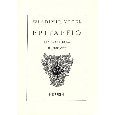 9790041287980 - Epitaffio per Alban Berg 9790041287980 - Epitaffio per Alban Berg