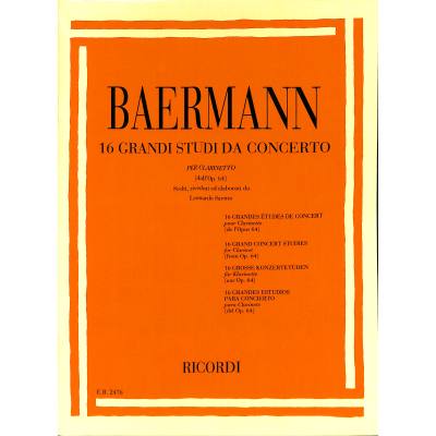 9790041824765 - 16 grandi Studi da Konzert