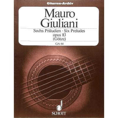 9790001095181 - Präludien 6 op 83