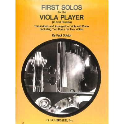 0073999313307 - First solos for the viola player