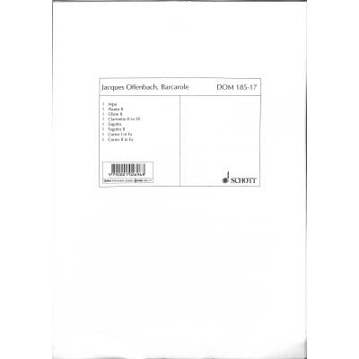 9790001026963 - Barcarole (aus Hoffmanns Erzählungen)