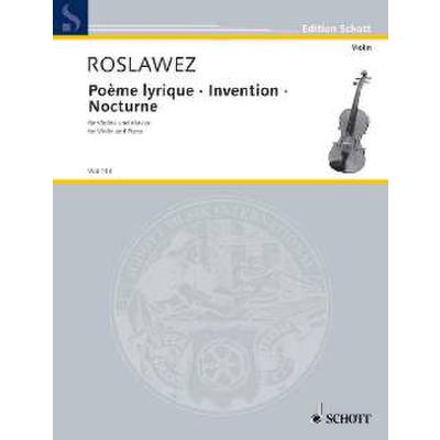 9790001170369 - Poeme lyrique + Invention + Nocturne 9790001170369 - Poeme lyrique + Invention + Nocturne