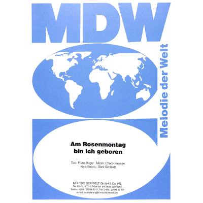 Am Rosenmontag Bin Ich Geboren Notenbuch De