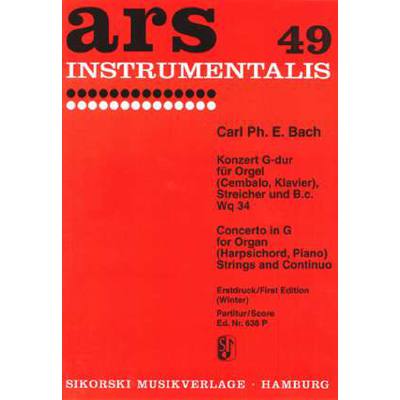 9790003007373 - Konzert G-Dur WQ 34 9790003007373 - Konzert G-Dur WQ 34
