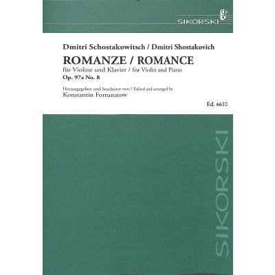 9790003066103 - Romanze op 97a Nr 8 (aus The Gadfly) 9790003066103 - Romanze op 97a Nr 8 (aus The Gadfly)