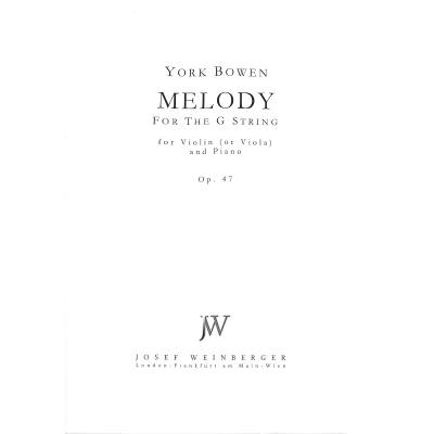 9790570056460 - Melody for the G string op 47