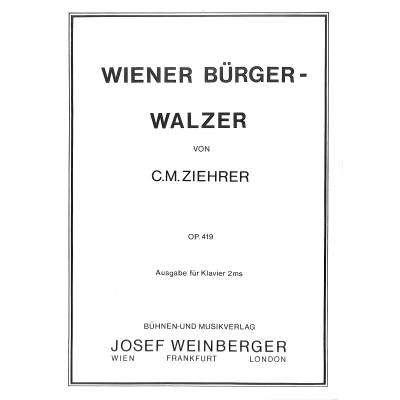 9790570055821 - Wiener Bürger Walzer op 419