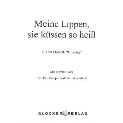 9790500820314 - Meine Lippen sie küssen so Heiß (aus Giuditta)